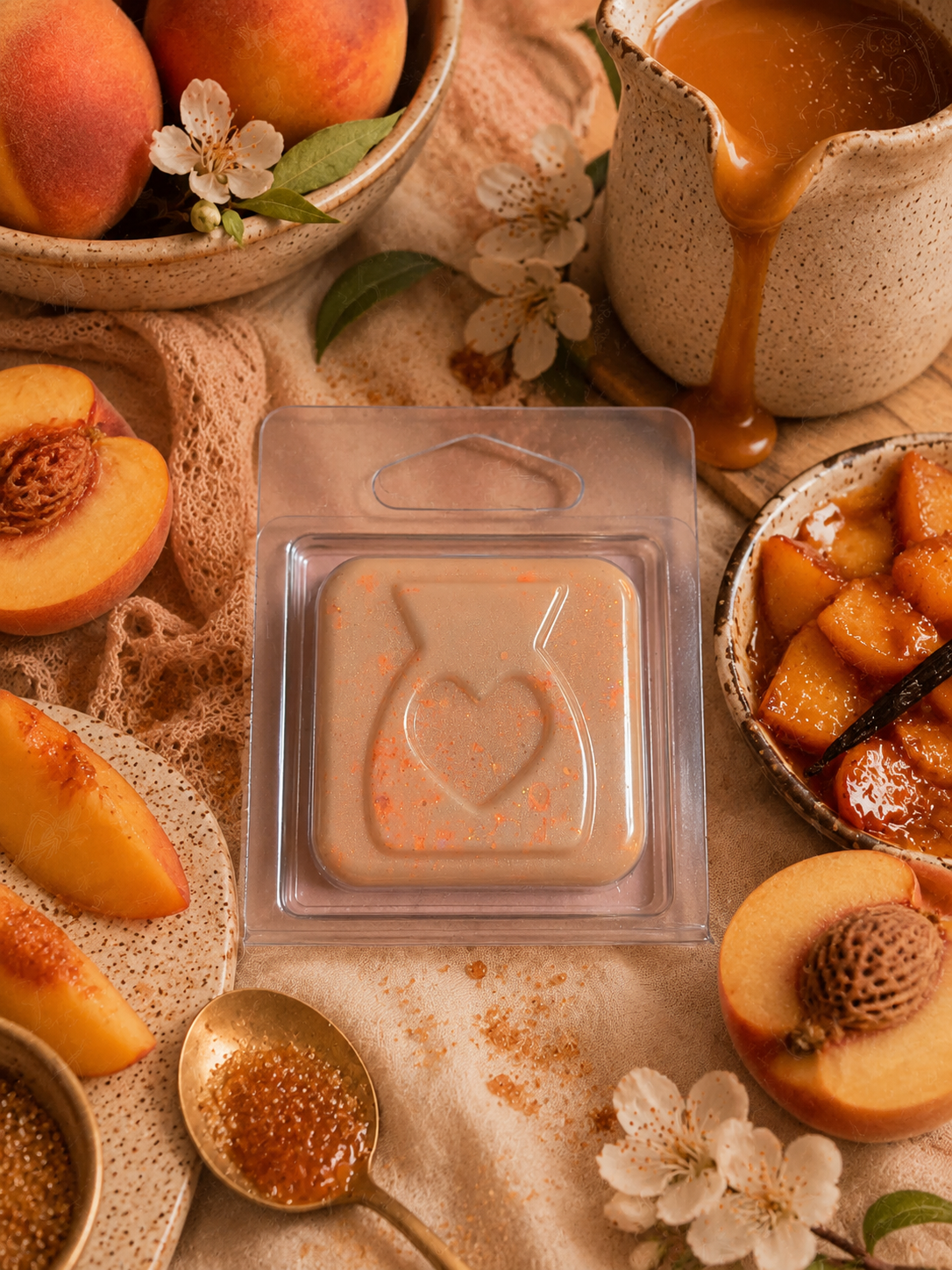 Caramelised Peaches Wax Melt Sample
