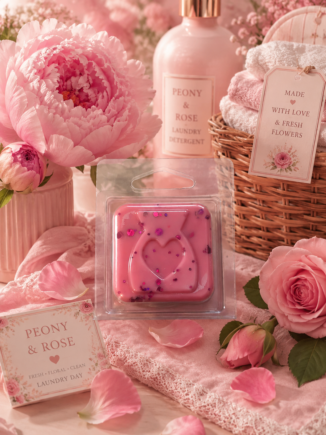 Peony and Rose Wax Melt Sample