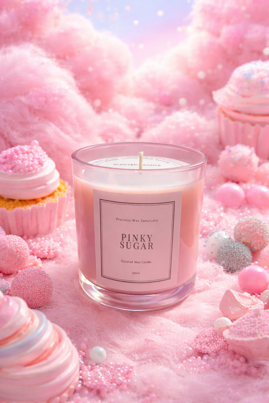 Pinky Sugar Candle - 20cl