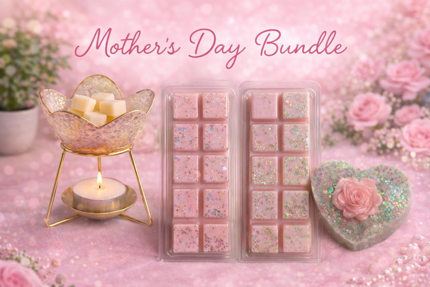 Mother’s Day Wax Melt Gift Bundle – Burner & 3 Wax Melt Scents