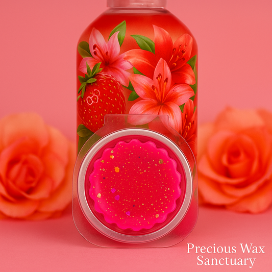 Comfy Strawberry and Lily Gel Wax Melt Pot