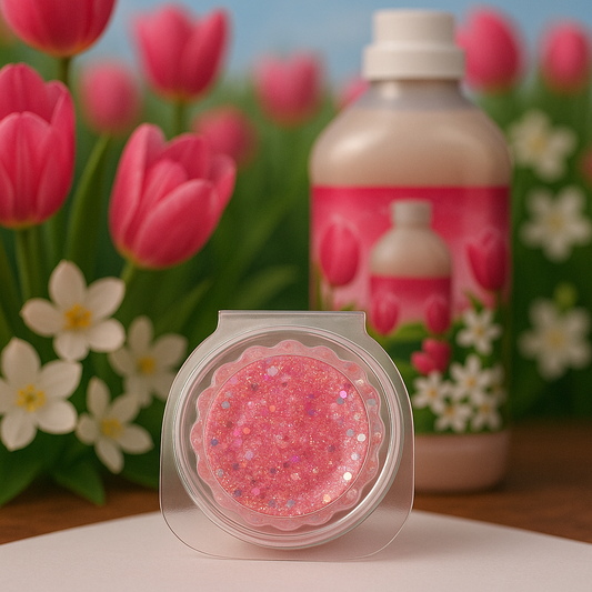 Pink Tulips and White Jasmine Gel Wax Melt Pot