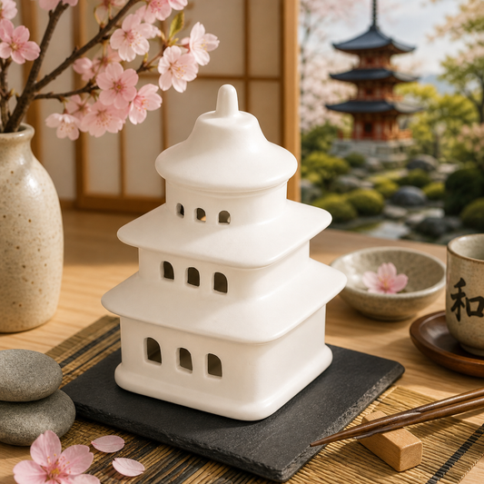 Pagoda Shaped Oil Burner and Wax Warmer