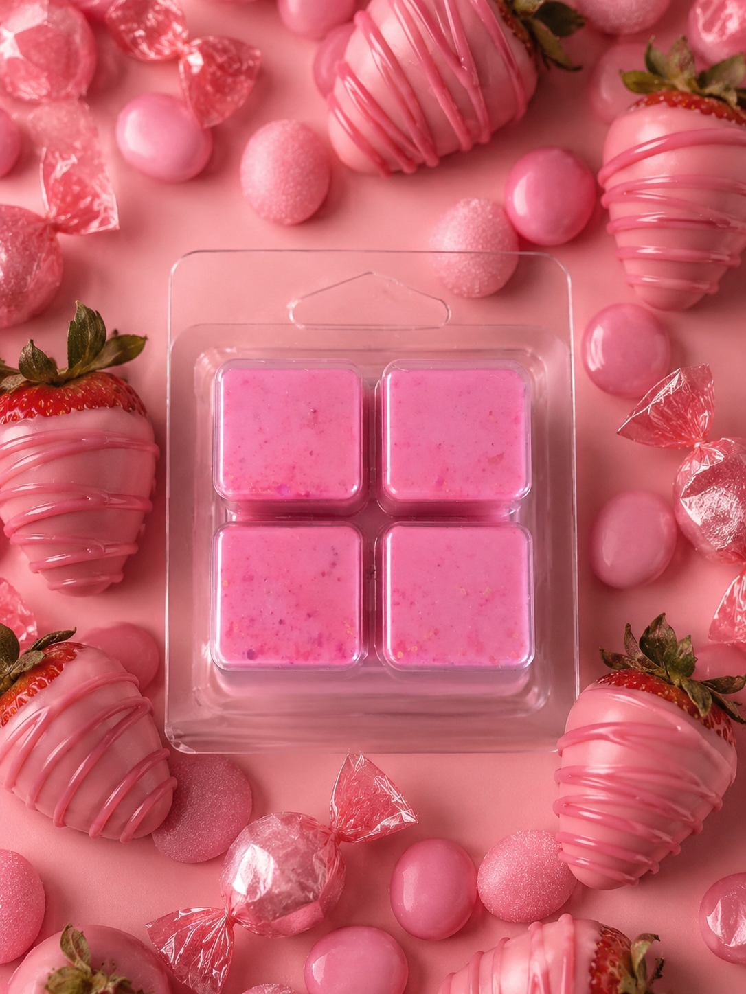 Strawberry Bon Bon 4 Section Clamshell Waxident