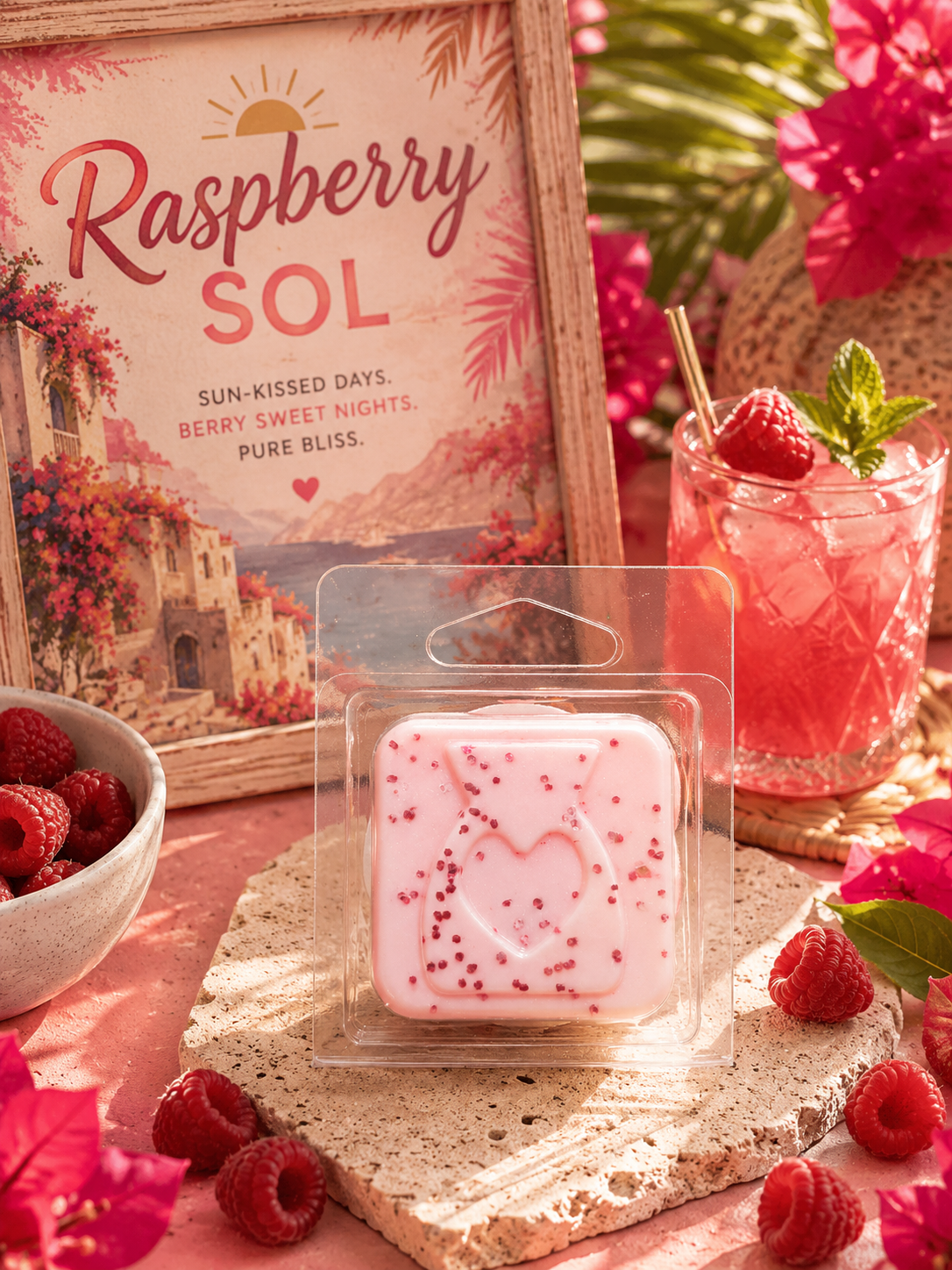 Raspberry Sol Wax Melt Sample