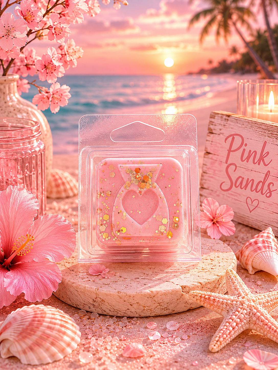 Pink Sands Wax Melt Sample