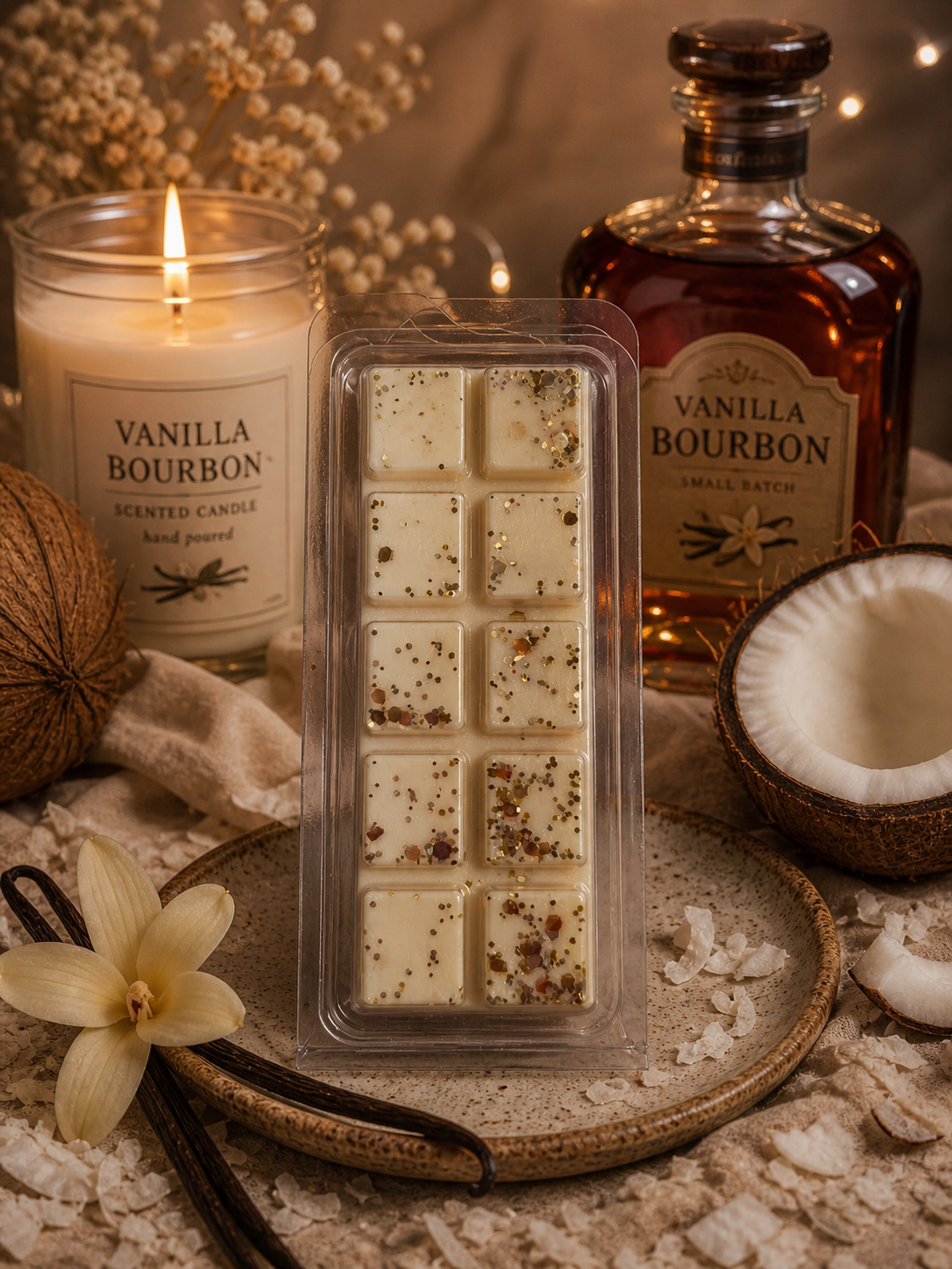 Vanilla Bourbon Wax Melt | Strong Scented Soy Wax Melts UK