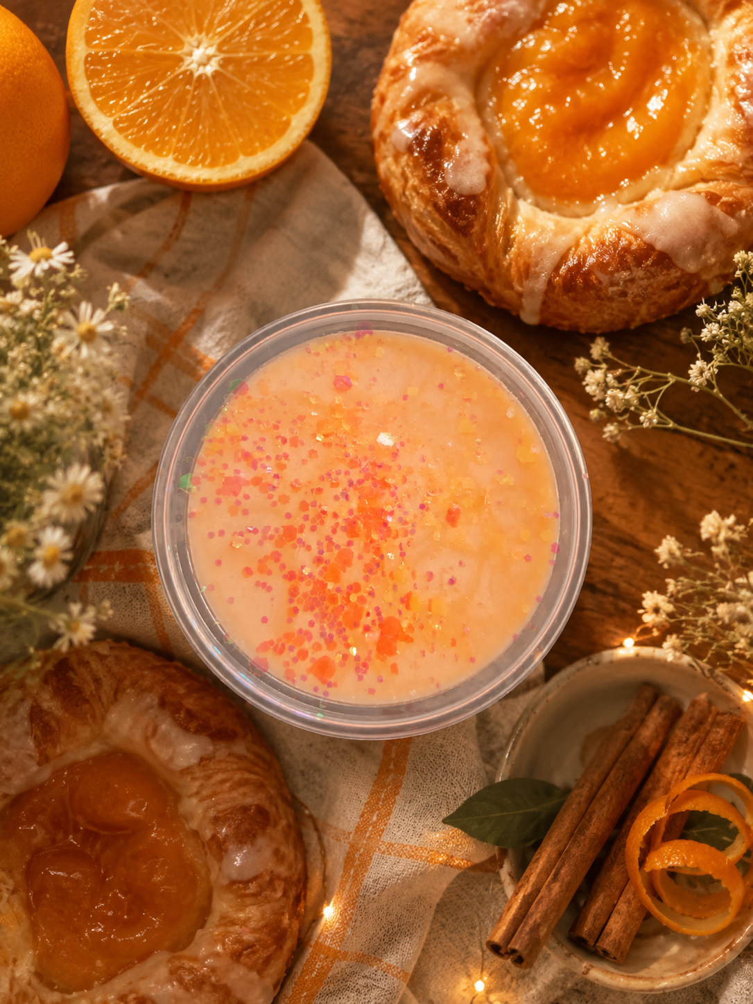 Warm Orange Danish Wax Melt Pot