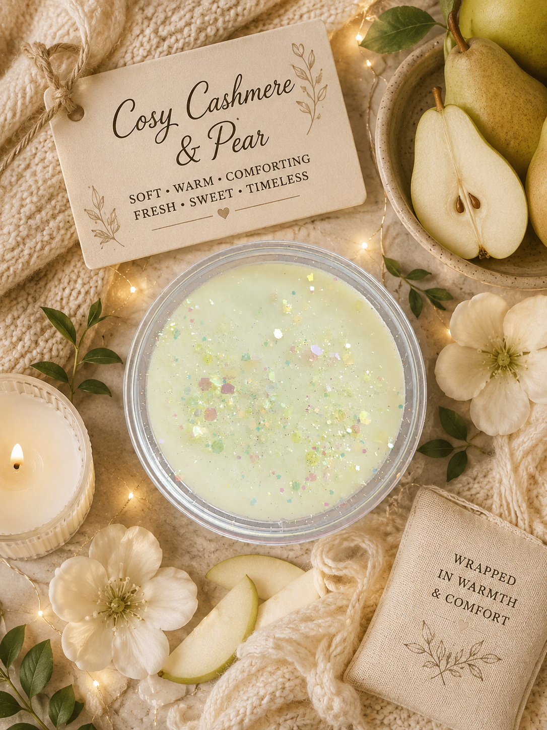 Cosy Cashmere and Pear Wax Melt Pot
