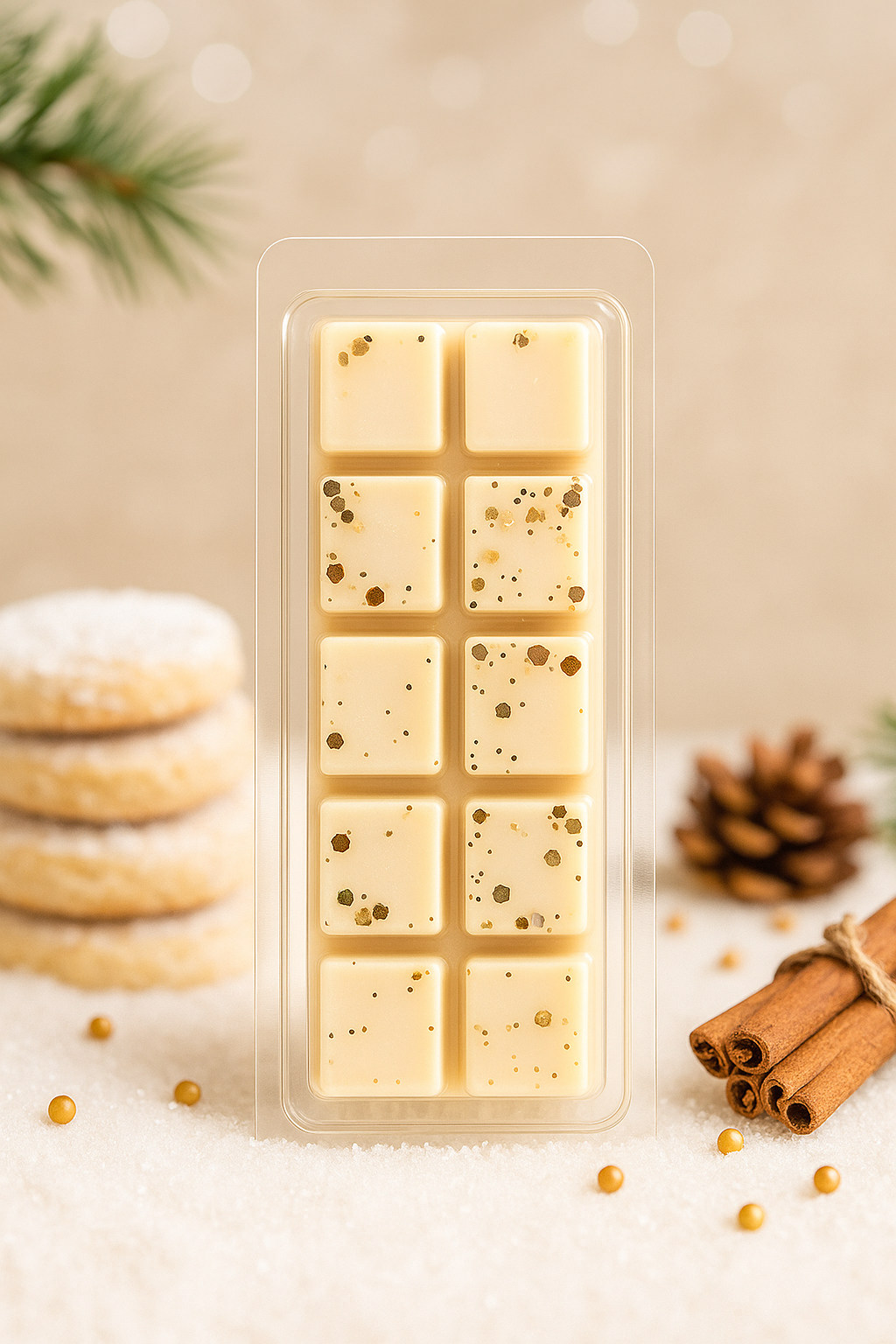White Cocoa and Christmas Cookies Wax Melt Bar
