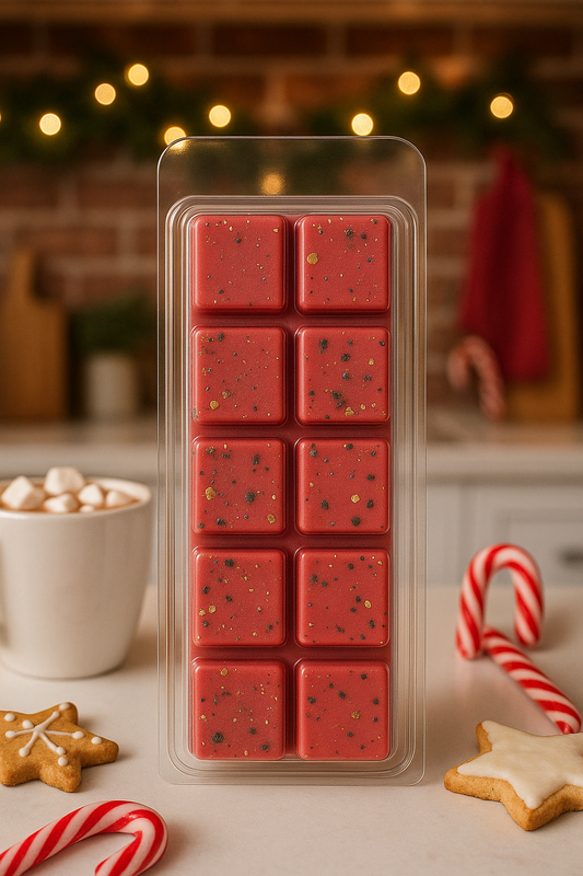 Spiced Cocoa and Candy Cane Cookies Wax Melt Bar