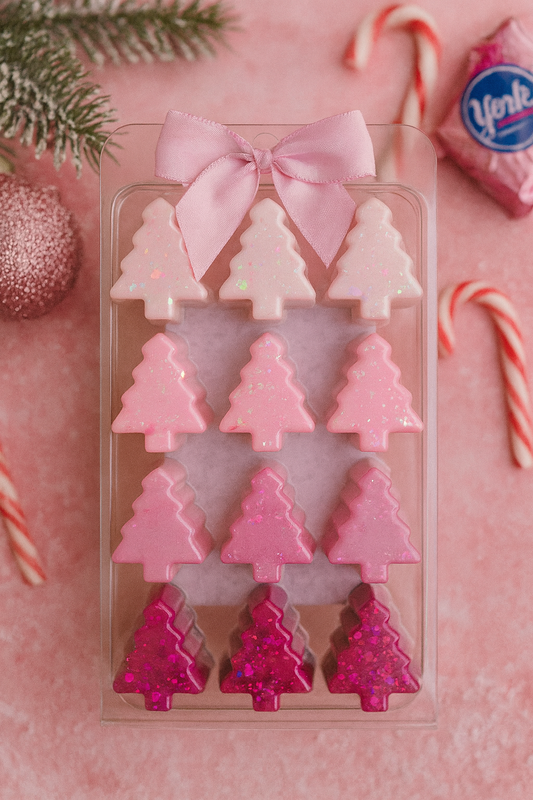 Pink Christmas Tree 12 Wax Melt Cavity Gift Set