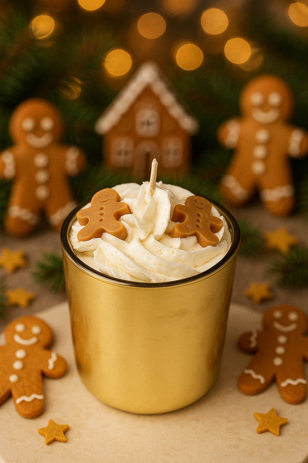 Baked Gingerbread Decorative Candle