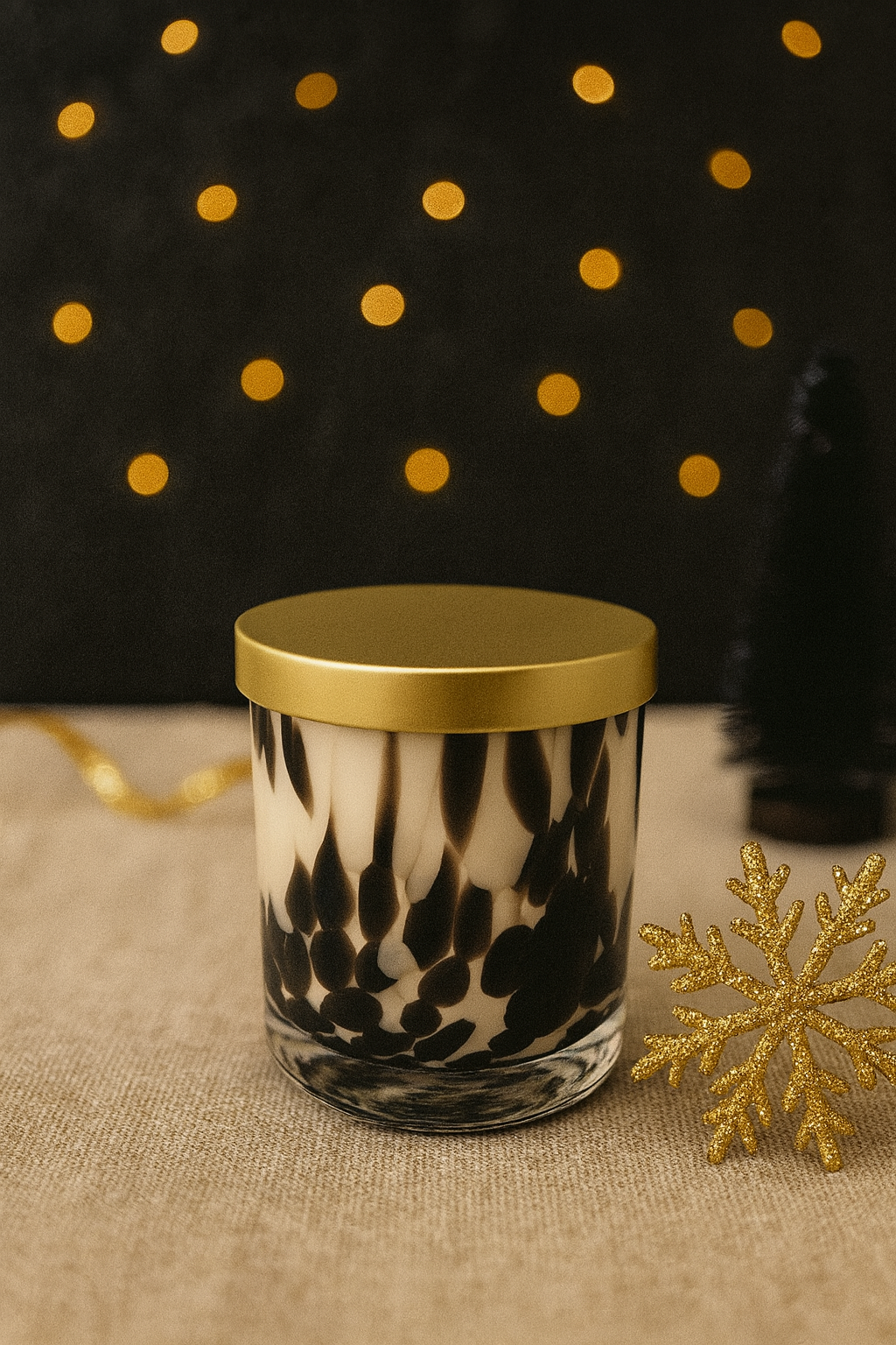 Cashmere Vanilla and Sea Salt Caramel Dalmatian Candle