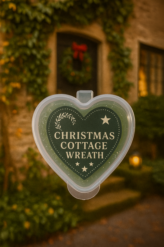 Christmas Cottage Wreath Gel Wax Melt Pot