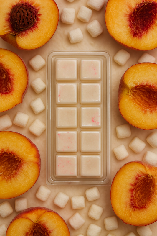 Marshmallow and White Peach Wax Melt Bar