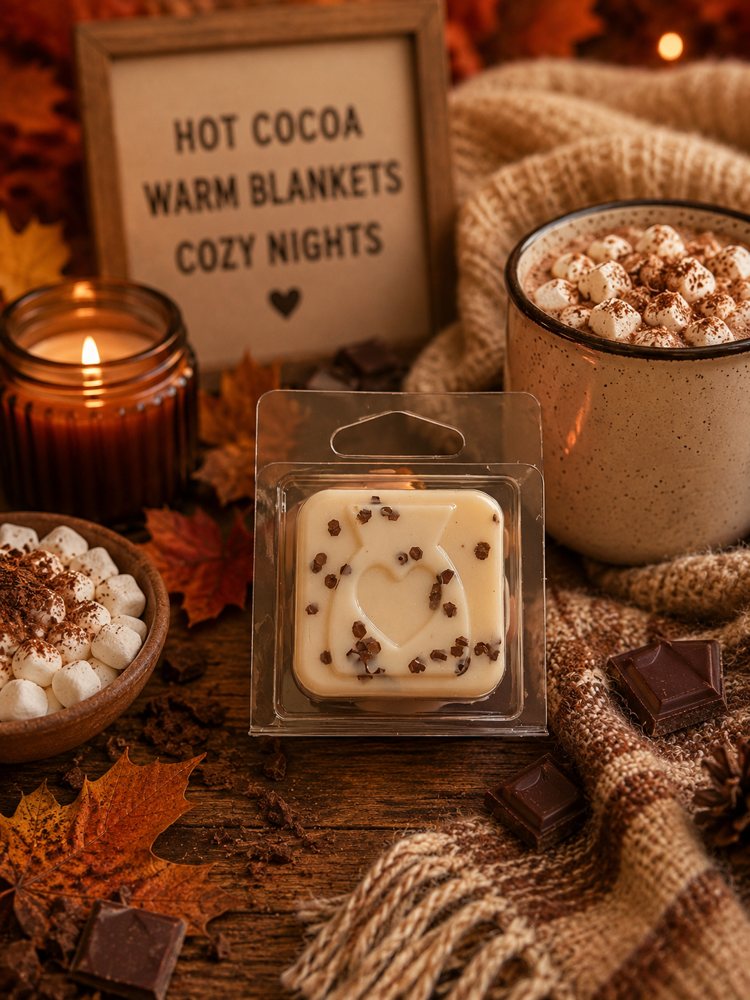 Hot Cocoa and Cream Wax Melt Sample | Strong Scented Soy Wax Melts UK