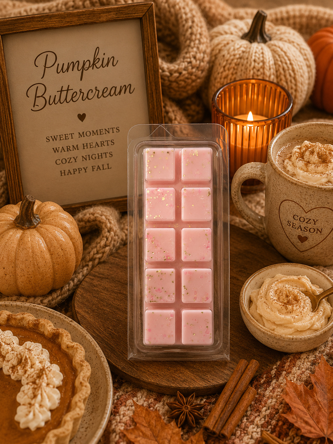 Pumpkin Buttercream Wax Melt | Strong Scented Soy Wax Melts UK