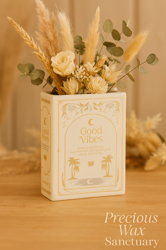 White Book Shaped Vase