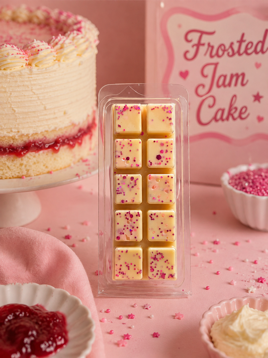 Frosted Jam Cake Wax Melt | Strong Scented Soy Wax Melts UK