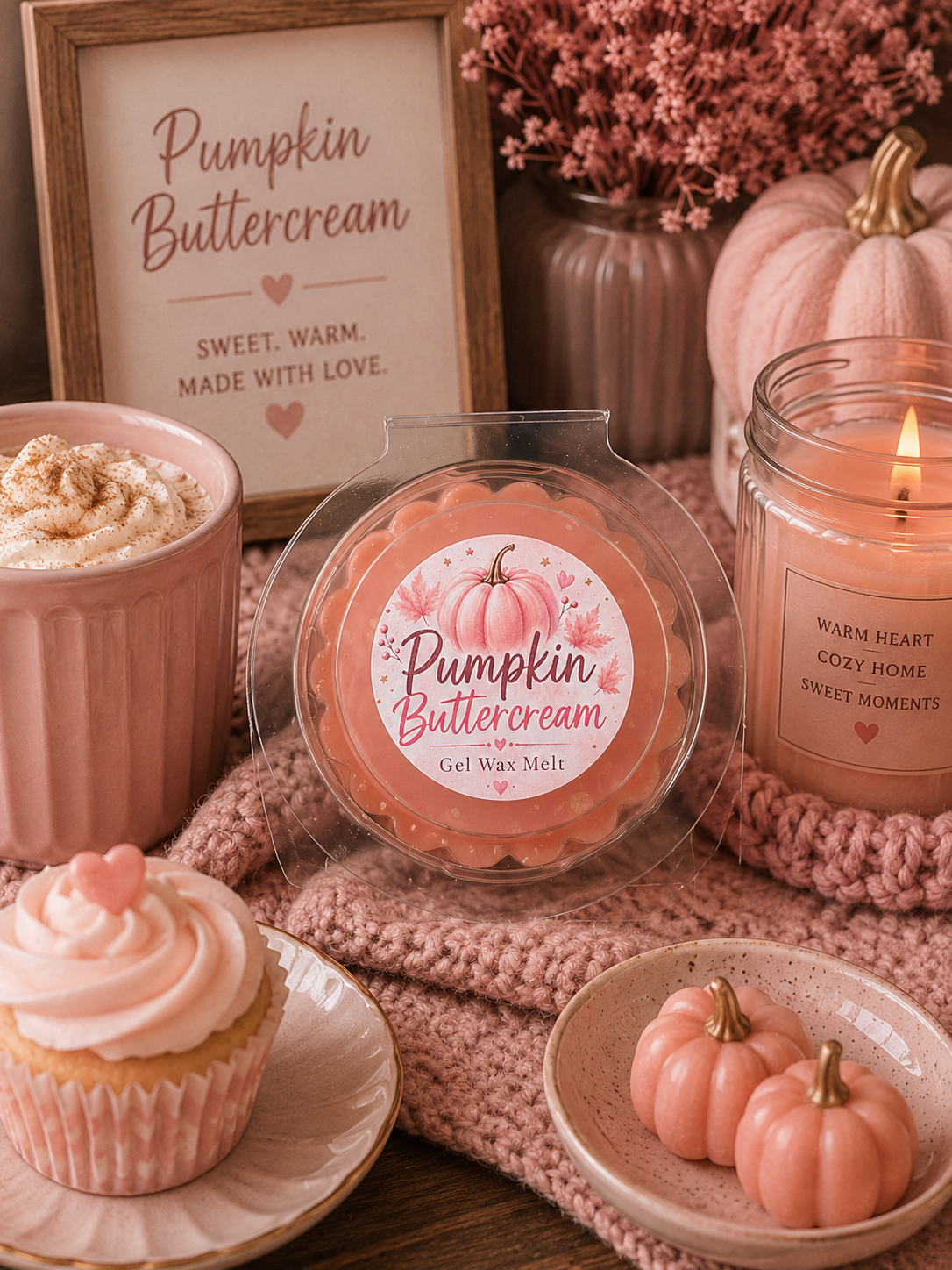 Pumpkin Buttercream Gel Wax Melt | Strong Scented Gel Wax Melts UK