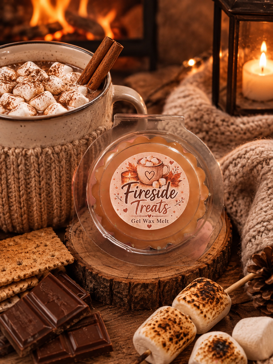 Fireside Treats Gel Wax Melt | Strong Scented Gel Wax Melts UK