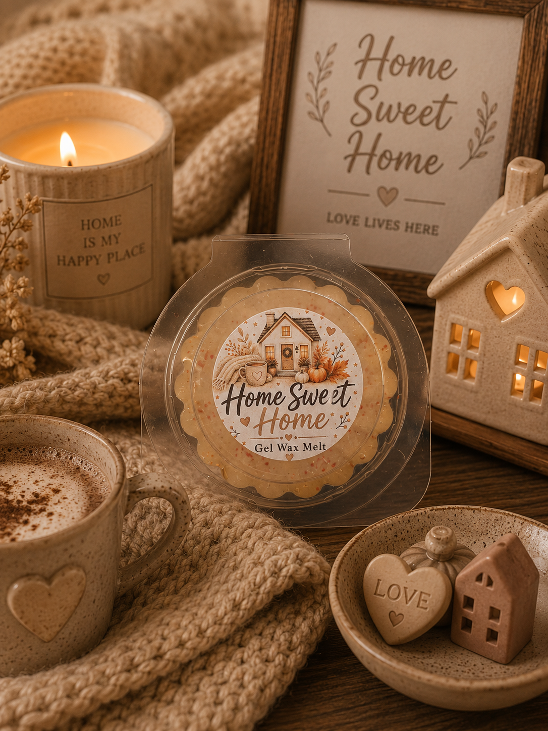 Home Sweet Home Gel Wax Melt | Strong Scented Gel Wax Melts UK