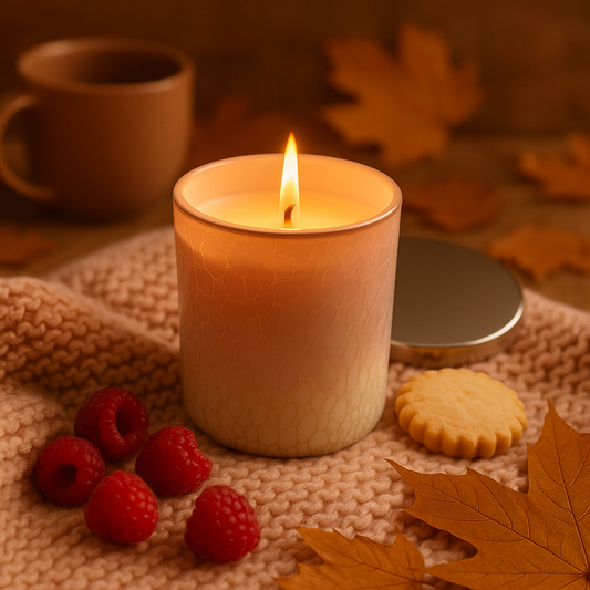 Raspberry Shortbread Candle