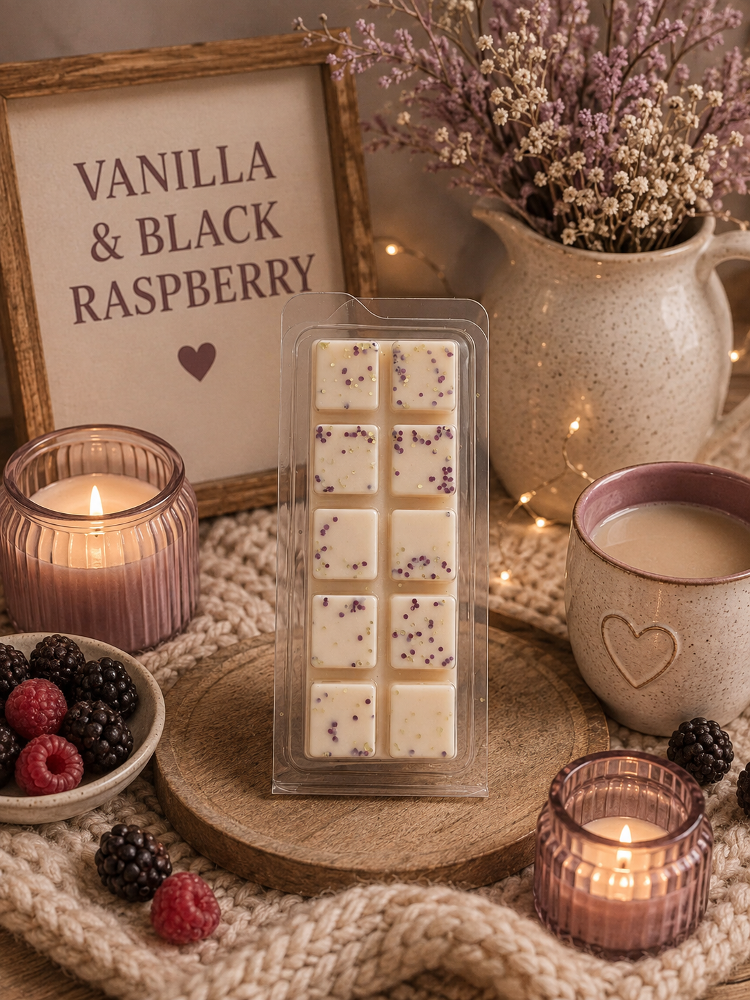 Vanilla and Black Raspberry Wax Melt | Strong Scented Soy Wax Melts UK