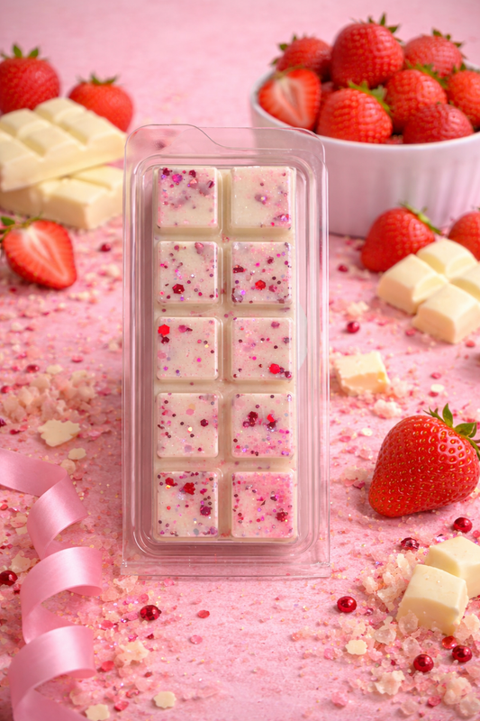 White Chocolate Strawberries Wax Melt Bar WAXIDENT