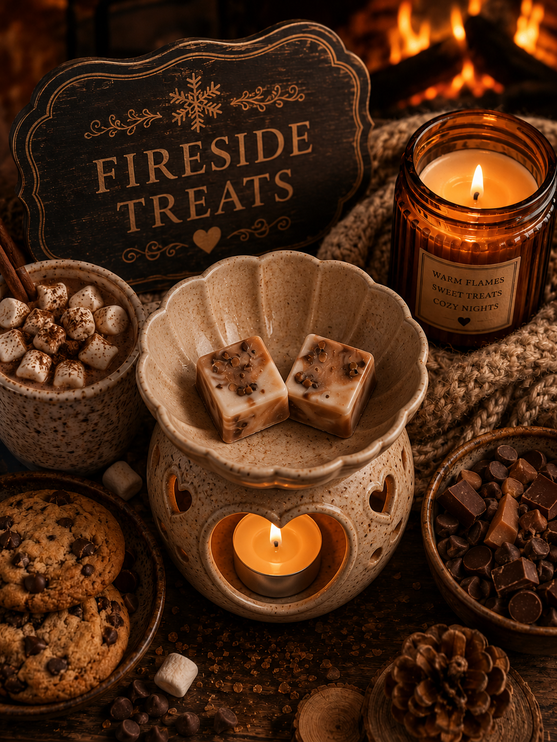 Fireside Treats Wax Melt | Strong Scented Soy Wax Melts UK