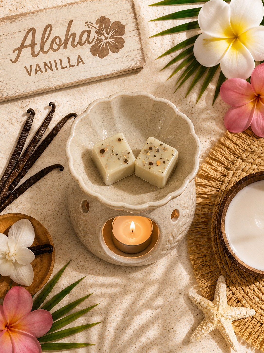 Aloha Vanilla Wax Melt | Strong Scented Soy Wax Melts UK
