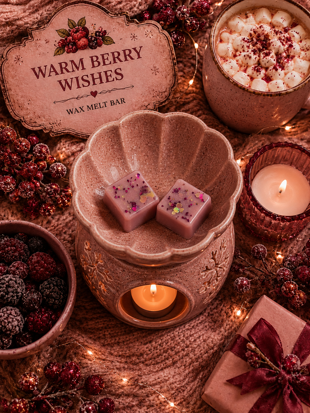 Warmberry Wishes Wax Melt | Strong Scented Soy Wax Melts UK