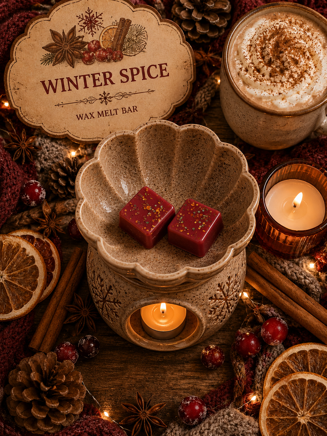 Winter Spice Wax Melt | Strong Scented Soy Wax Melts UK