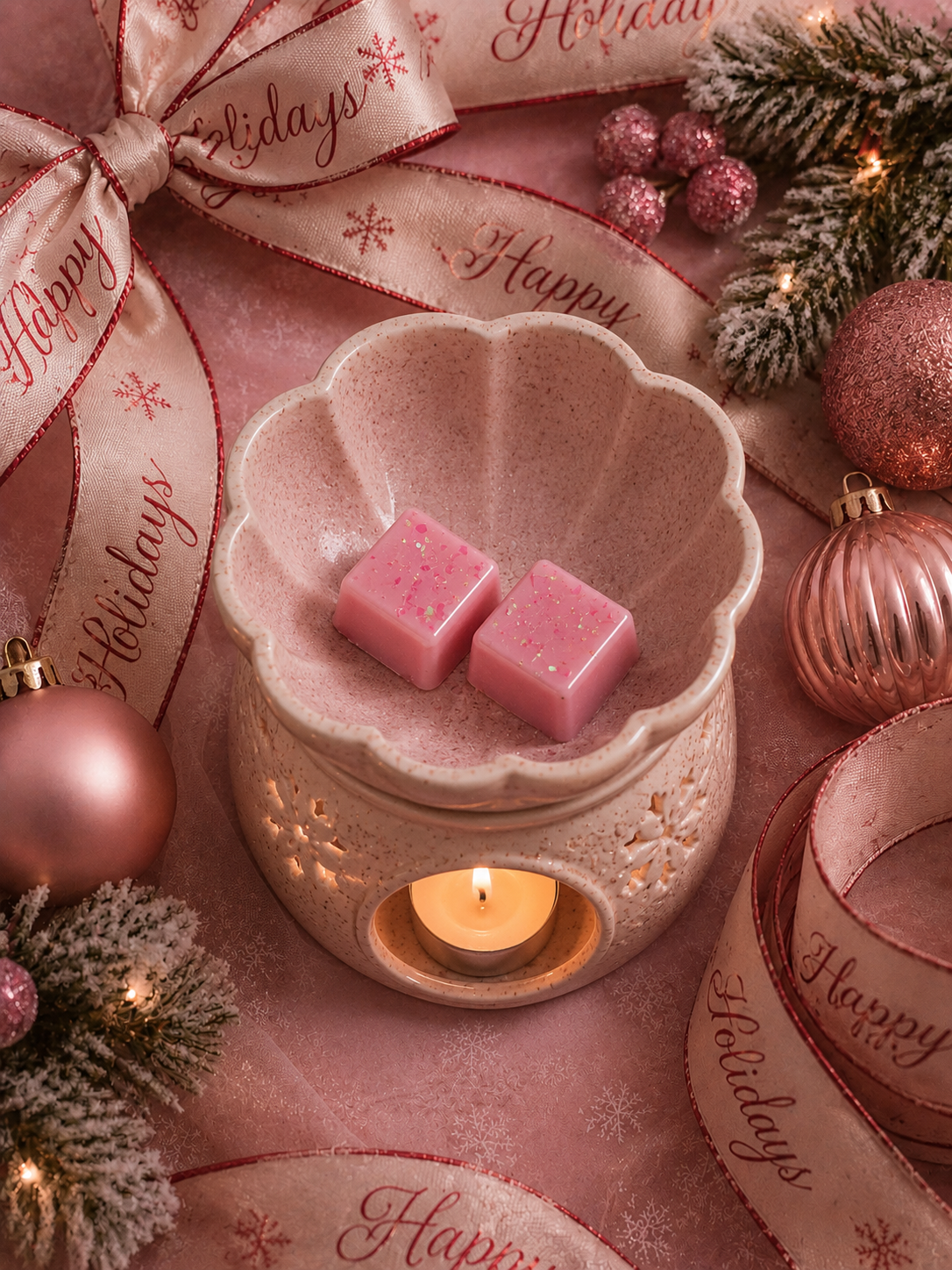Holiday Ribbon Wax Melt | Strong Scented Soy Wax Melts UK