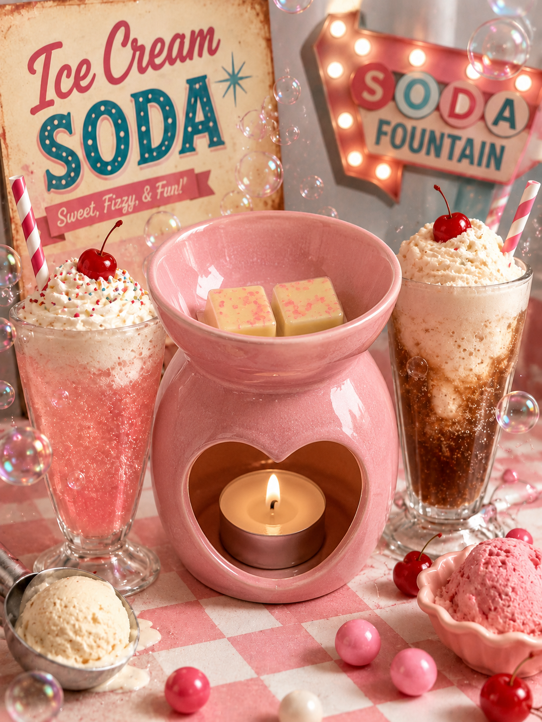 Ice Cream Soda Wax Melt | Strong Scented Soy Wax Melts UK