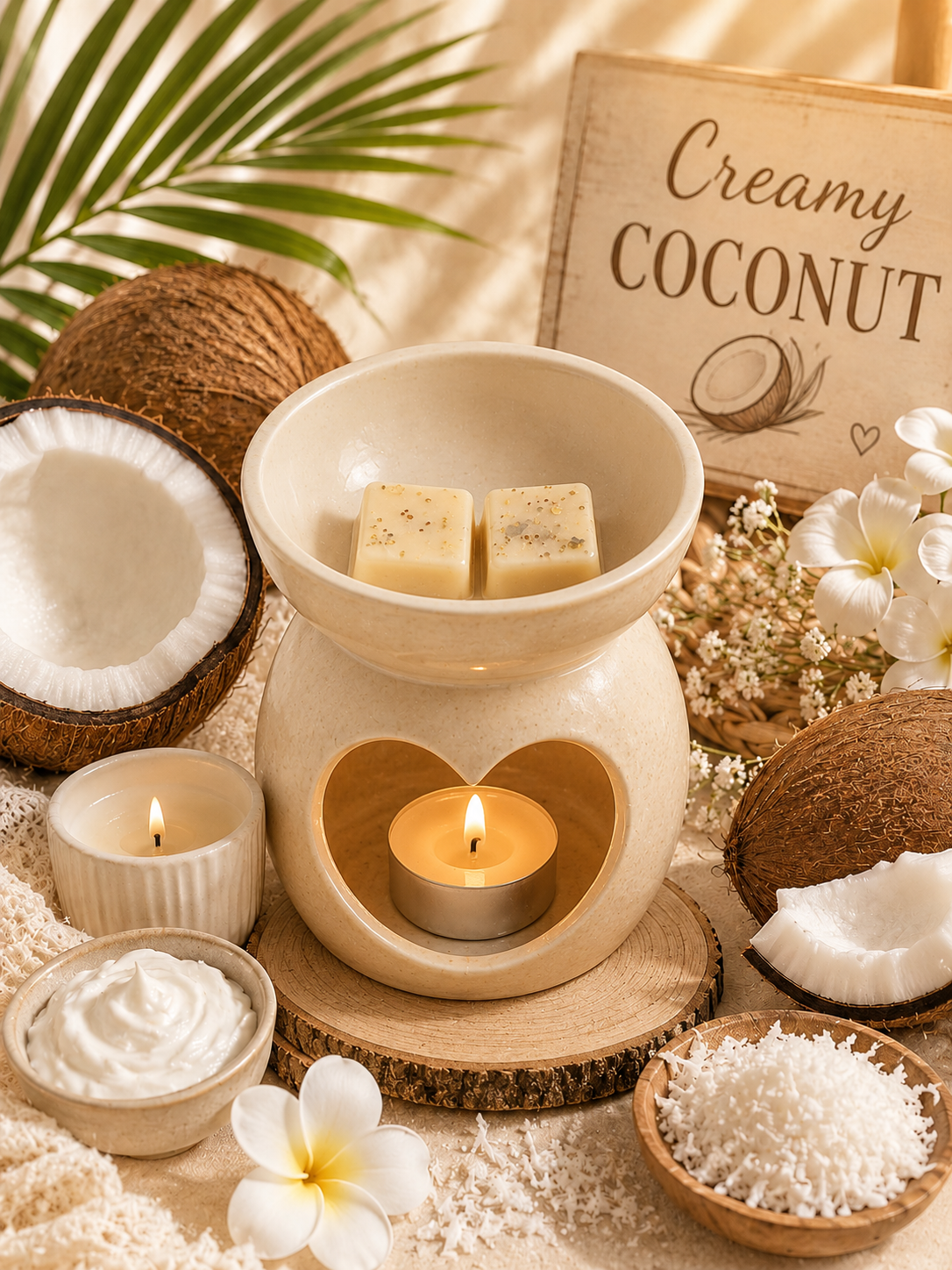 Creamy Coconut Wax Melt | Strong Scented Soy Wax Melts UK