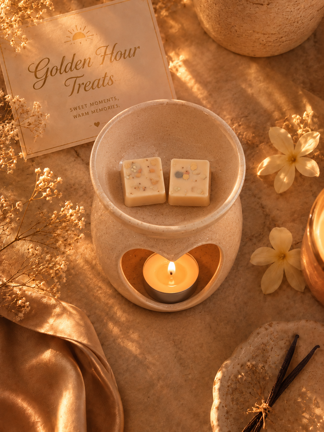 Golden Hour Treats Wax Melt | Strong Scented Soy Wax Melts UK
