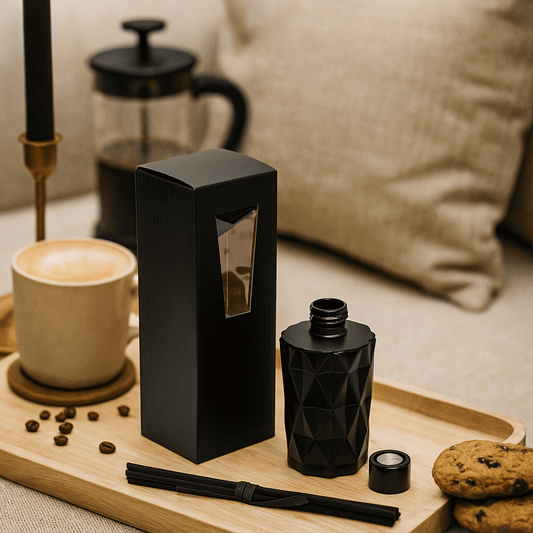Caramel Vanilla Latte Black Diamond Reed Diffuser Gift Set