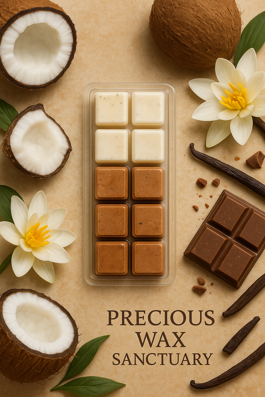Escape to a tropical paradise of sweetness! 🥥🍦 Our 'Coconut Creme' wax melt is pure indulgence. 