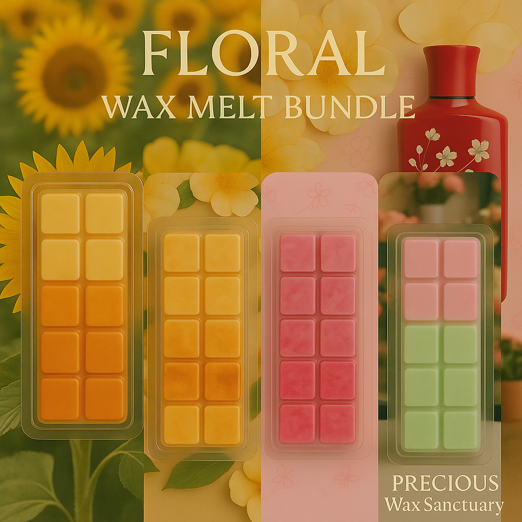 Bring the beauty of a blooming garden indoors! Our floral-inspired wax melt bundle is here. 