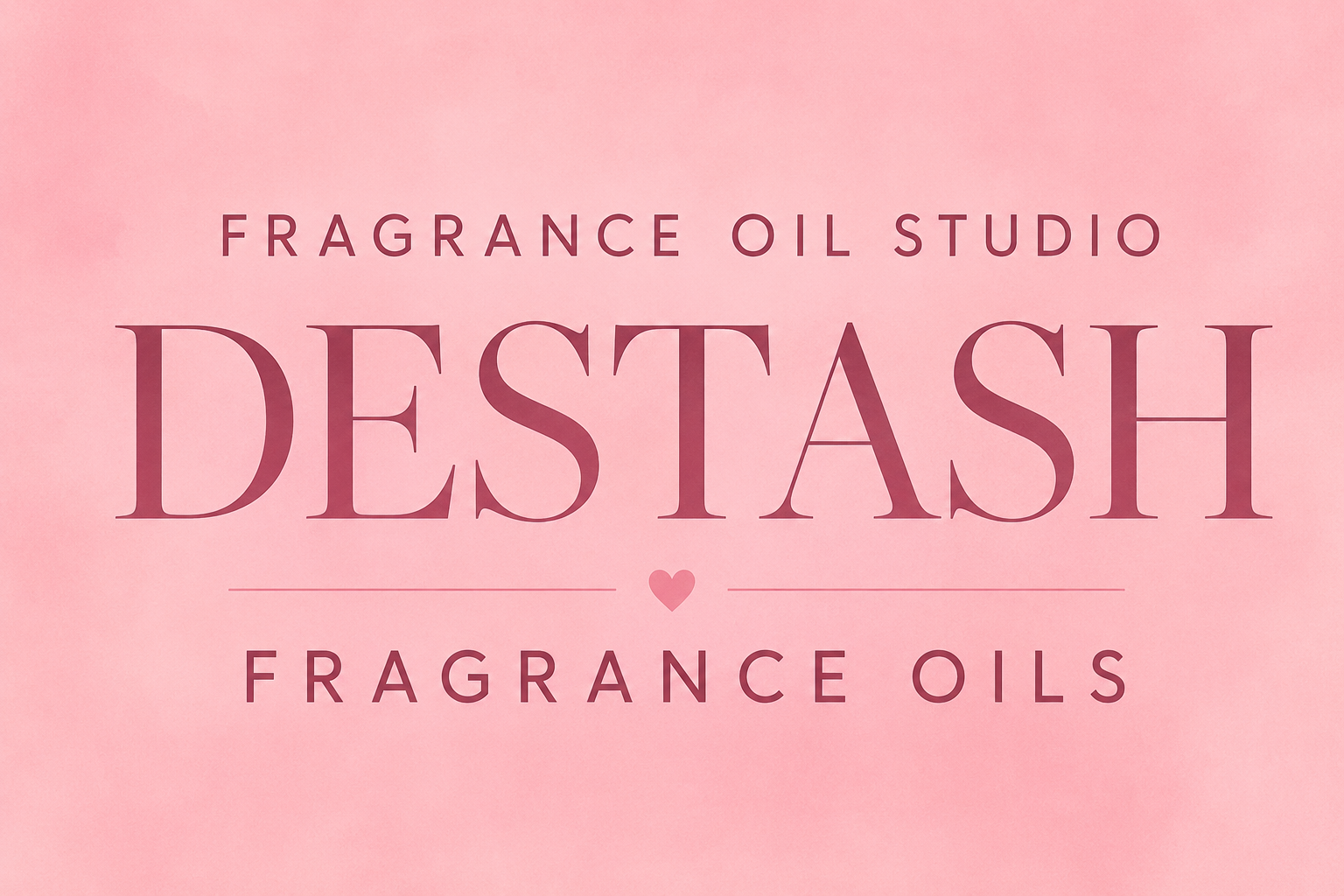 Fragrance Oil Studio Destash logo on a pink background