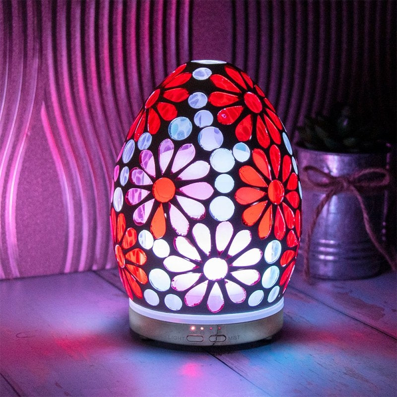 Pink Flower Mosaic Egg Humidifier 18.5cm