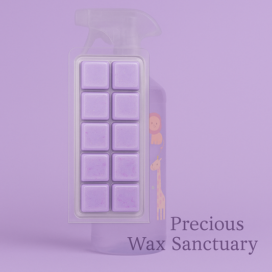 Little Violets wax melts with a soothing floral scent of violets, sandalwood, rose, lavender, and warm vanilla, ideal for relaxing and creating a calming atmosphere.