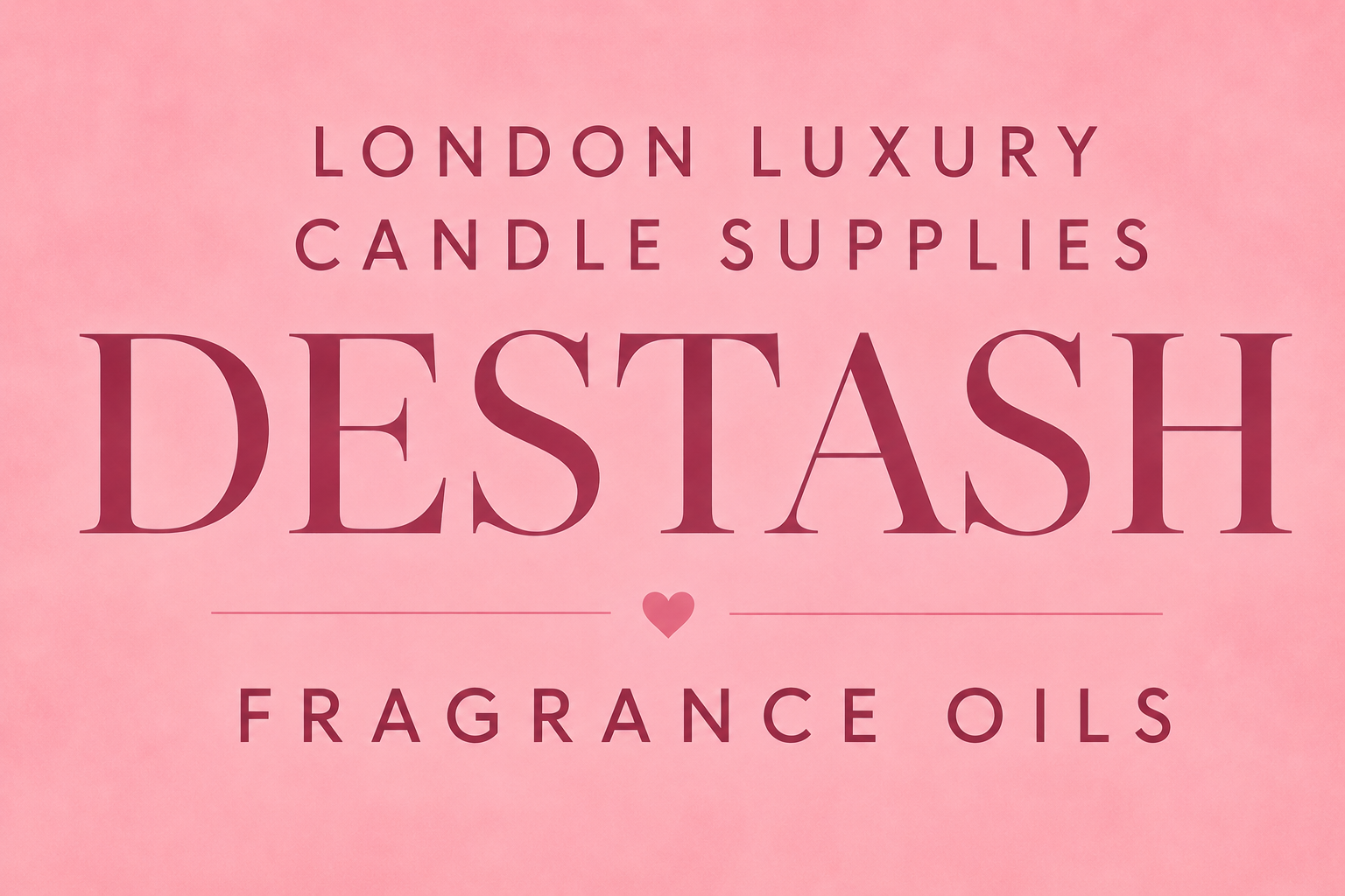 Pink background with 'Destash Fragrance Oils' text on a pink background