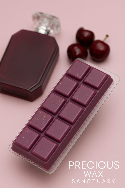 Dive into a luscious cherry dream! 🍒🔥 Our 'Luscious Cherry Dream' wax melt, inspired by Kayali's Lovefest Burning Cherry | 48. It's pure intense sweetness!