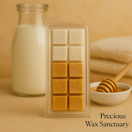 Experience the soothing blend of creamy milk and sweet, golden honey. It's a comforting and subtly sweet aroma. 
