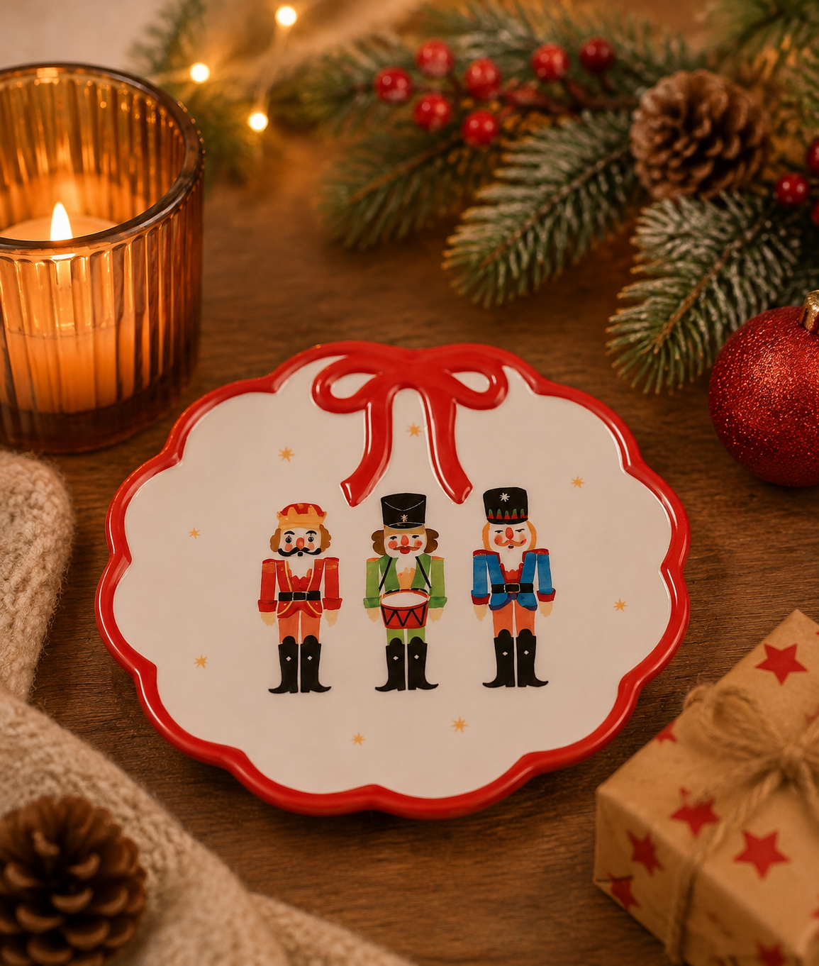 Nucracker festive trinket dish in home