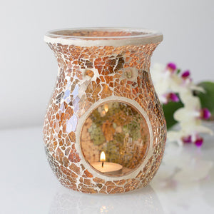 Brown Crackle Glass Burner