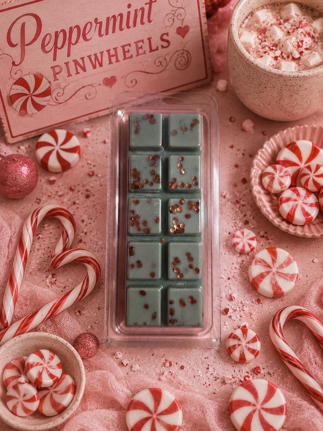 Peppermint Pinwheels Wax Melt christmas candy theme